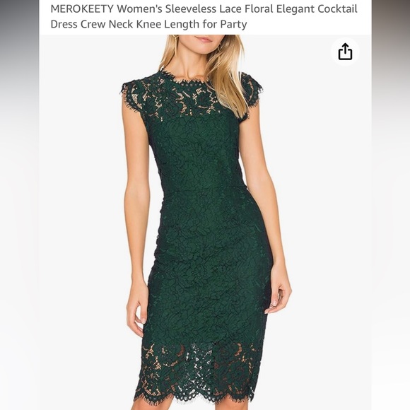 Sleeveless Lace Floral - Green, Large, NWT - Picture 1 of 9